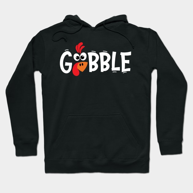 Gobble Gobble Thanksgiving Family Funny Fall Season Pumpkin Turkey Hoodie by Ashviirn